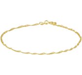 YO&NO - Ketting - Goud - Singapore -  1,2 mm -  45 cm - 585 goud