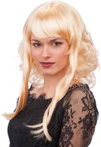 Carnival Toys Pruik Curly Dames Synthetisch Blond One-size