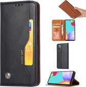 Voor Samsung Galaxy A82 5G Kneed Huidtextuur Horizontale Flip Lederen Case met Fotolijst & Houder & Kaartsleuven & Portemonnee (Zwart)