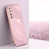Voor Huawei nova 7 Pro 5G XINLI Rechte 6D Plating Gold Edge TPU Shockproof Case (Cherry Purple)