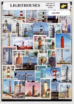 Vuurtorens - Typisch Nederlands postzegel pakket & souvenir. Collectie van 100 verschillende postzegels van vuurtorens – kan als ansichtkaart in een C5 envelop - authentiek cadeau