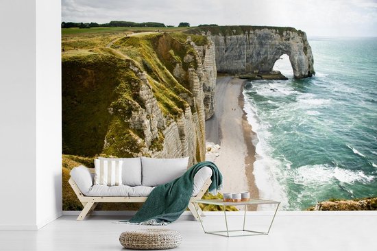 Papier peint - Papier peint photo peint Étretat - Largeur 330 cm x hauteur 220 cm