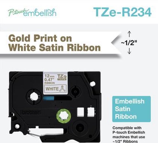 Laminated Tape for Labelling Machines Brother TZE-R234 Black - Brother