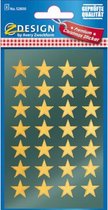 stickervel Sterren 7,6 x 12 cm papier goud 56-delig