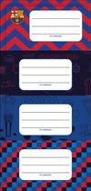naamstickers junior vinyl rood/blauw 20 stuks