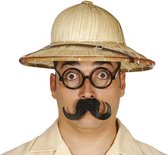 hoed onderzoeker stro beige one-size