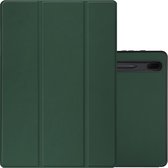 Hoesje Geschikt voor Samsung Galaxy Tab S7 FE Hoesje Case Hard Cover Hoes Book Case Met Uitsparing Geschikt voor S Pen - Donkergroen