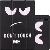 Samsung Galaxy Tab S7 FE Hoesje Case Hard Cover Met S Pen Uitsparing Hoes Book Case Don't Touch Me