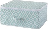 opbergbox 46 cm polypropyleen blauw/wit