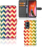 Flip Case pour OnePlus Nord 2 5G Coque Zigzag Couleur
