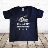 Jongens shirt U.S ARMY blauw -Fruit of the Loom-158/164-t-shirts jongens