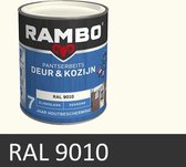 Rambo Deur & Kozijn pantserbeits zijdeglans dekkend RAL 9010 750 ml
