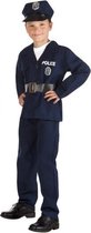 verkleedpak politieagent junior blauw maat 152-164