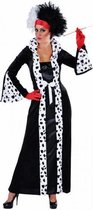 verkleedjurk Dalmatier dames polyester zwart/wit mt XL