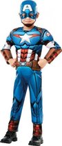 kostuum Marvel - Captain America jongens blauw maat 128