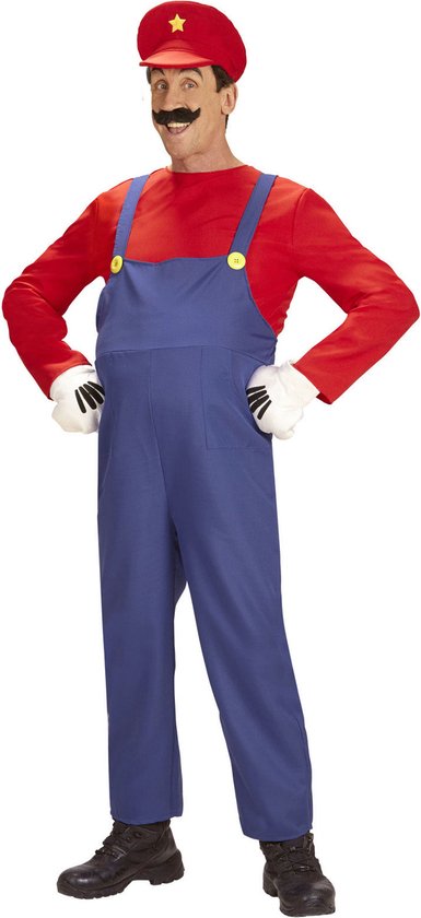 Loodgieter Mario | Man | XL | Carnaval kostuum | Verkleedkleding