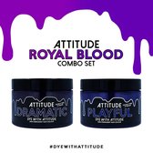 Attitude Hair Dye Semi permanente haarverf ROYAL BLOOD Duo Combi set 2 potjes haarverf Paars