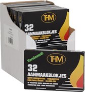 THM White Firelighters 32 pièces paraffine - boîte de 24 paquets
