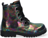 BunniesJR Tosca Trots Meisjes Combat Boots - Multi/Zwart - Leer - Veters