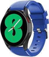 Siliconen bandje blauw geschikt voor Samsung Galaxy Watch 4 / Samsung Galaxy Watch 4 Classic en Samsung Galaxy Watch 5 en Galaxy Watch 5 Pro - Horlogeband bandje geschikt voor Gala