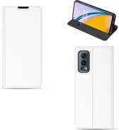 Book Cover OnePlus Nord 2 5G Hoesje Wit met Pasjehouder