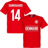 Denemarken Damsgaard 14 Team T-Shirt - Rood - 3XL