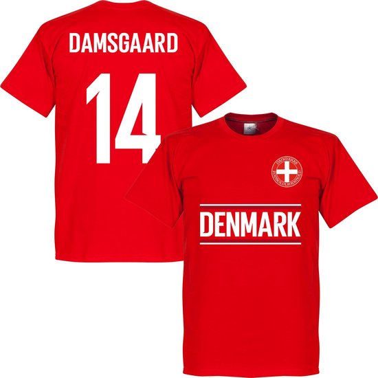 Denemarken Damsgaard 14 Team T-Shirt - Rood - 3XL