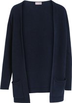 Cassis - Female - Lange cardigan met zakken  - Marineblauw