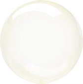 folieballon Clearz Petite Crystal 30 cm transparant geel