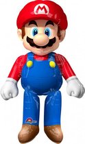 folieballon Mario Bros 91 x 152 cm rood/blauw