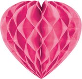 honeycomb Hart 30 cm papier roze