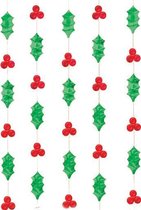 hangdecoratie Kerst 2,1 m folie rood/groen