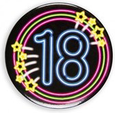 button 18 neon 5,5 cm zwart