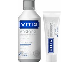 Vitis Whitening Tandpasta + Mondwater Pakket