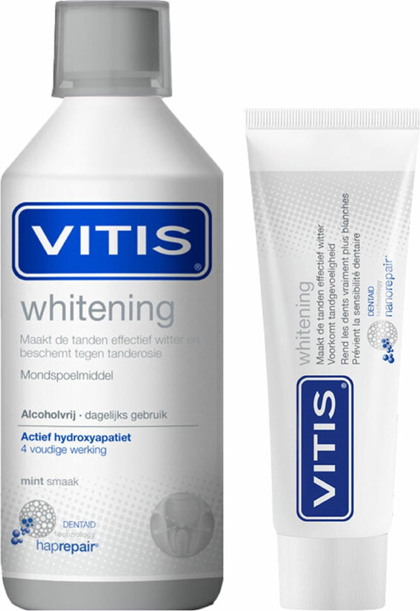 Goedkoopste Vitis Whitening Tandpasta Mondwater Pakket
