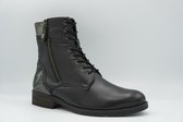 Helioform- 657.007 Zwarte biker boot - python accenten- K- maat 6 (39)