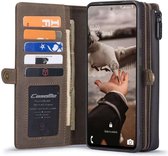 CASEME Telefoonhoesje Geschikt voor Samsung Galaxy S20 FE - Luxe Multi Portemonnee Hoesje - Coffee