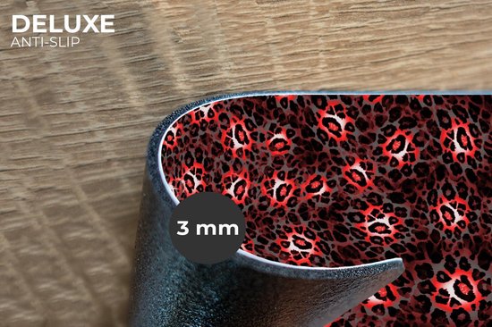 Set de table - Léopard - Design - Rouge - 45x30 cm - 6 pièces