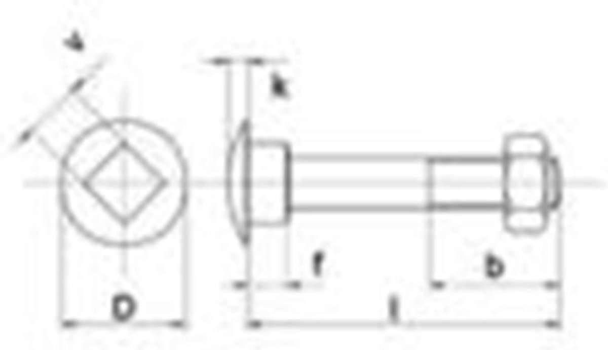Slotbout Din603/555 4.6 M8X170 Verzinkt - 50 stuks