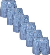 Zaccini 6-pack woven boxershorts - lichtblauw
