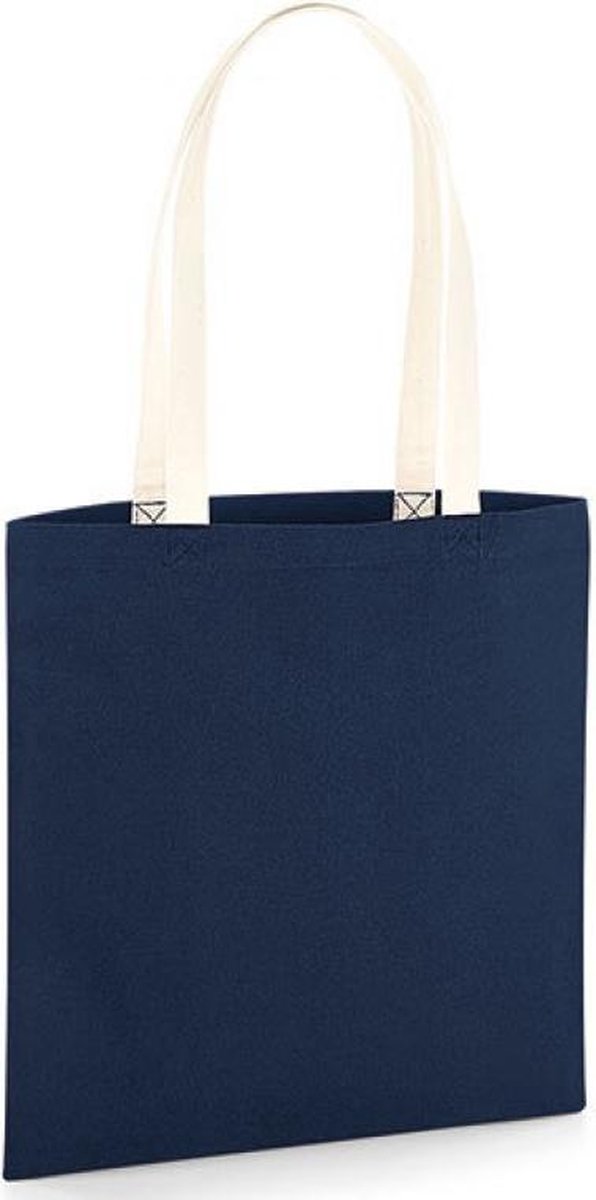 EarthAware® Organic Bag for Life - Contrast Handles (Donker Blauw/Wit)