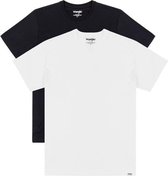Wrangler 2PACK TEE CREWNECK - BLACK + WHITE - Mannen - Maat S