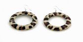 Oorbellen Luipaardprint |  Wit