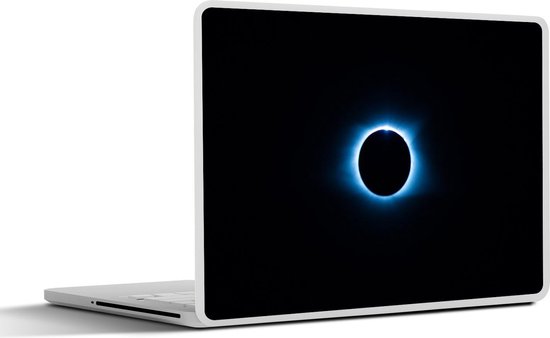 Laptop sticker - 10.1 inch - Totale zonsverduistering met blauwe tinten - 25x18cm - Laptopstickers - Laptop skin - Cover