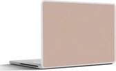 Laptop sticker - 17.3 inch - Patronen - Oud Roze - Goud - Figuur - 40x30cm - Laptopstickers - Laptop skin - Cover