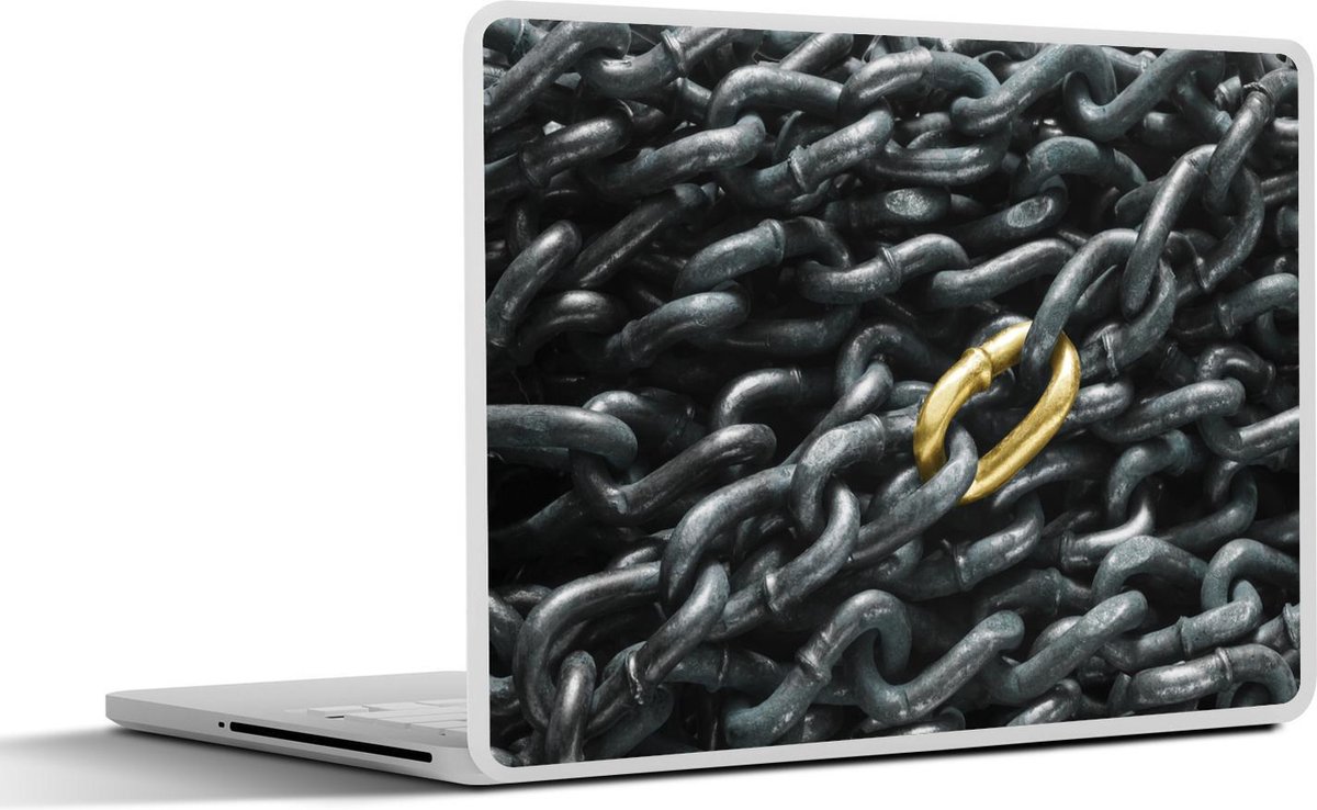 Laptop sticker - 17.3 inch - Schakel van goud - 40x30cm - Laptopstickers - Laptop skin - Cover