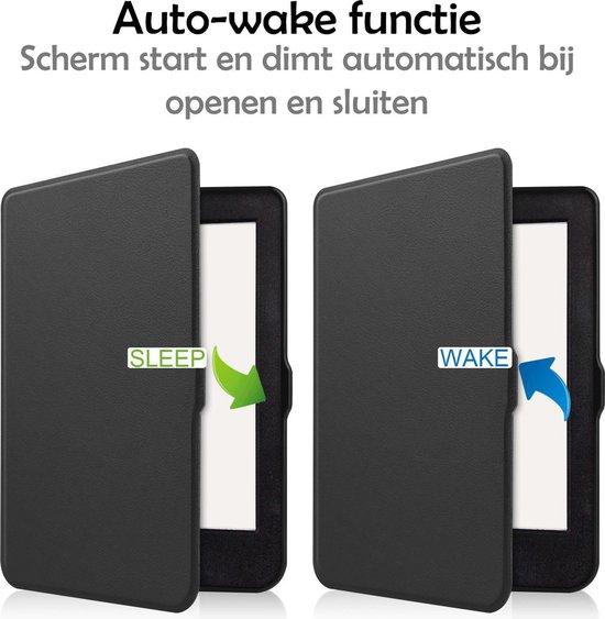 Hoesje Geschikt voor Kobo Nia Hoes Bescherm Hoesje Case Sleep Cover - Hoes Geschikt voor Kobo Nia Hoesje - Zwart van Hoesje  — afbeelding 3