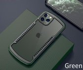 schokbestendig hoesje geschikt voor Apple iPhone 11 Pro Max - groen + glazen screen protector