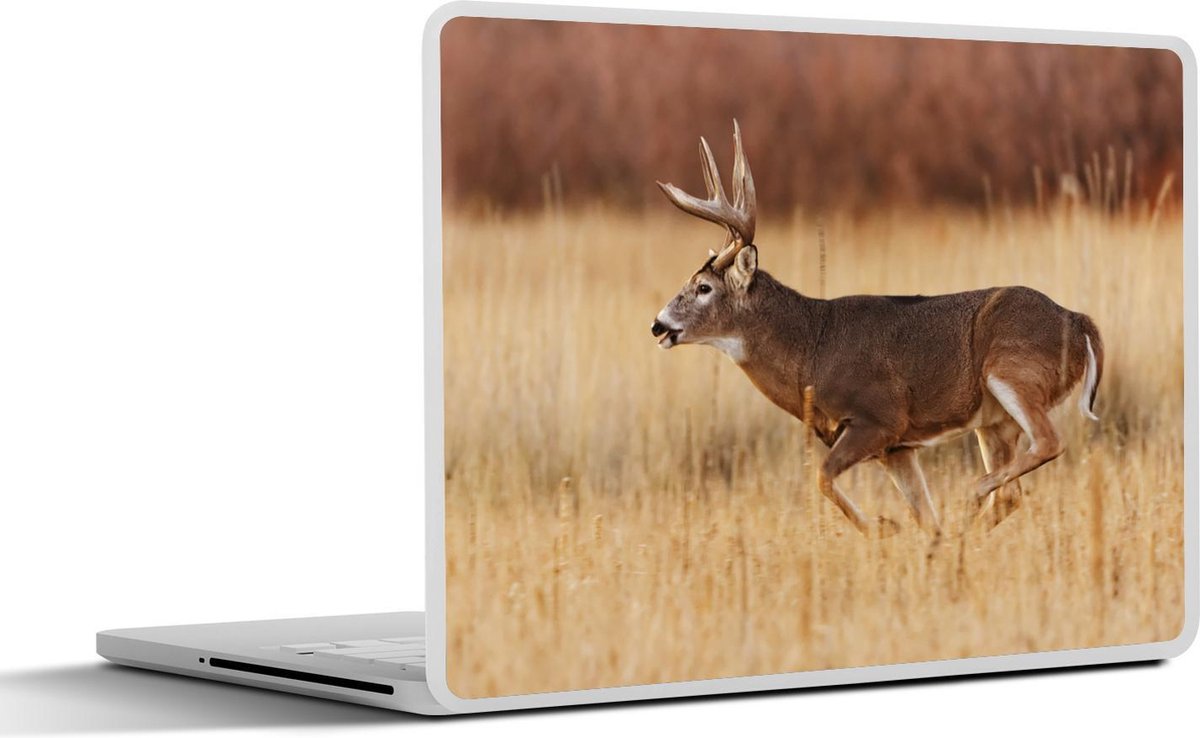 Afbeelding van product SleevesAndCases  Laptop sticker - 12.3 inch - Hert - Gras - Rennen