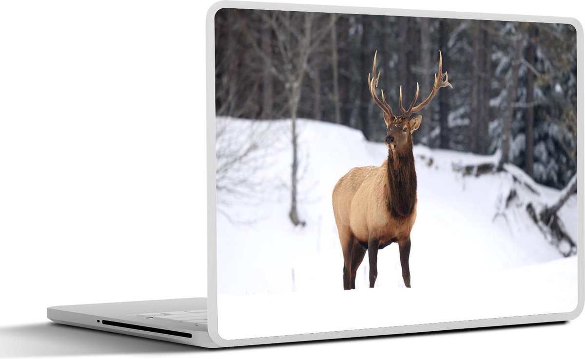 Afbeelding van product SleevesAndCases  Laptop sticker - 10.1 inch - Hert - Sneeuw - Winter